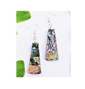 Pendientes de gota de concha de perla madre colorida a la moda para mujer diseño de corazón cristiano tamaño personalizable regalos de cumpleaños CALIDAD DE LA India - Product Image 5