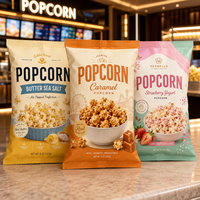Sacs d'emballage personnalisés en aluminium imprimé pour bonbons, protéines, chips, sacs métalliques en plastique laminé pour pop-corn