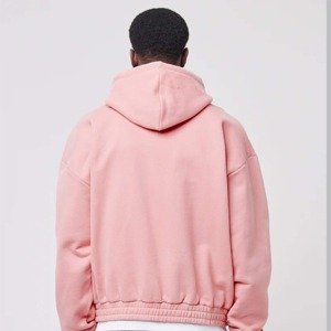 Sudadera con capucha y cremallera de mezcla de algodón OEM logotipo personalizado de talla grande sudaderas con capucha de invierno a la moda para hombre suministro directo al por mayor - Product Image 3