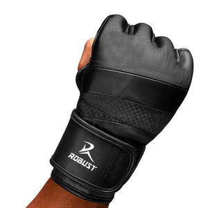 Guantes de MMA de Cuero para Práctica y Sesiones de Boxeo con Sensación Ligera, Soporte para Muñeca y Cierre Antideslizante con Velcro - Product Image 2