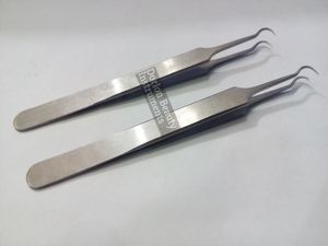 Outils professionnels de soin du visage en acier inoxydable, 2 pièces, extracteur d'acné, outil de suppression des points noirs à pointe incurvée en acier inoxydable - Product Image 2