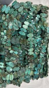 Piedras Preciosas de Turquesa Natural de Alta Calidad, Corte Ovalado, Color Azul, en Pares Sueltos para Hacer Aretes y Dijes - Product Image 3