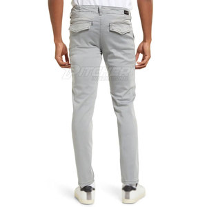 Pantalon cargo en coton léger pour homme, taille mi-haute, durable, avec plusieurs poches pour les activités de plein air et les tenues décontractées - Product Image 3