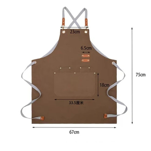 ผ้ากันเปื้อนผ้าฝ้ายสำหรับร้านตัดผมในร้านอาหารและบาร์กำหนดโลโก้เอง - Product Image 5