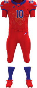 Venta al por mayor de uniformes de fútbol americano sublimación Pakistán fábrica personalizada uniforme de fútbol conjunto de aparejos Jersey y pantalones - Product Image 2