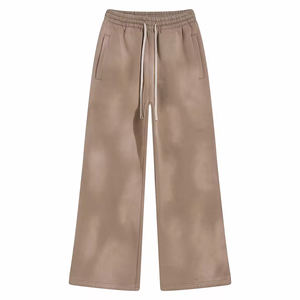 Pantalones Deportivos Desteñidos al Sol al por Mayor, Pantalones Deportivos de Algodón con Corte Acampanado Personalizados, Bordado Personalizado, Lavado Ácido, Pantalones para Hombre, Conjuntos Deportivos - Product Image 3