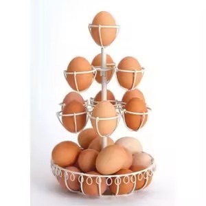 High Quality Iron <b>Egg</b> <b>Basket</b> Stand Powder Coated and Colourful Finish Standing Type Installation Storage Holders & Racks - Product Image 4