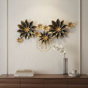 Decoración de Pared de Metal Floral, Panel Decorativo Hecho a Mano para Decoración de Habitaciones y Hogar, Venta al por Mayor en India - Product Image 1
