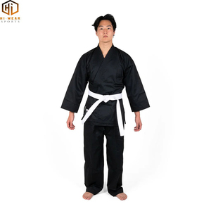 Uniformes légers de karaté noir pour arts martiaux uniformes de karaté noir de haute qualité pour femmes - Product Image 4