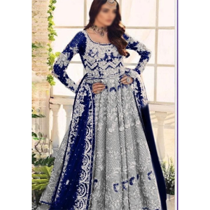 Robe maxi de mariée de style moderne avec tissu respirant à manches longues brodé personnalisable nouvelle mode - Product Image 1