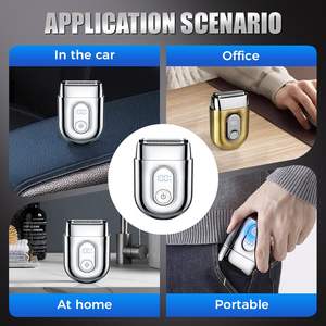 Afeitadora Eléctrica Recargable para Hombre, Portátil, de Láminas Rotatorias, para Uso en Seco/Húmedo, con Pantalla LED, Resistente al Agua IPX7, para Afeitar Barbas y Cuerpo, Lavable - Product Image 2