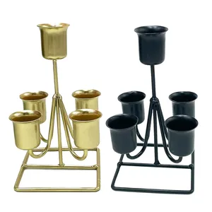 Modern Style Metal Candle Stand High Finished New Style Iron Light Candle Holder for Weddings Fancy Shape Candle Vessel - Product Image 1