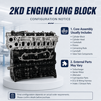 Bloc moteur diesel SCDC 2KD 2.5L, 4 cylindres, pour Toyota Hilux Hiace Pickup Van, remplacement de moteur automobile