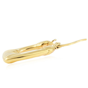 Pendientes de Aro de Acero Inoxidable Dorado de Alta Gama y Estilo Moderno con Varios Diseños de yunnique - Product Image 2