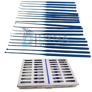 ชุดเครื่องมือผ่าตัดขนาดเล็ก Dynaintl คุณภาพสูง 19 ชิ้น รุ่น Rhoton (เคลือบพลาสมาสีน้ำเงิน) พร้อมกล่องฆ่าเชื้อ เครื่องมือที่ได้รับการรับรองมาตรฐาน CE - Product Image 1