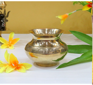 Pot de Kalash en laiton artisanal pour les cérémonies religieuses-Lota indien durable pour la maison et l'autel Prix d'usine direct en gros - Product Image 6