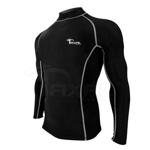 Al por mayor diseño personalizado hombres Rash Guard Pakistán fabricación color sólido hombres Rash Guard para adultos - Product Image 3