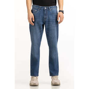 กางเกงยีนส์ทรงตรงสไตล์วินเทจฮิปฮอปผ้าเดนิมสโตนวอชแบบหลวมปักลายสีเข้มคอลเลคชั่นฤดูหนาว-MN-JNS-SS25-003 - Product Image 1