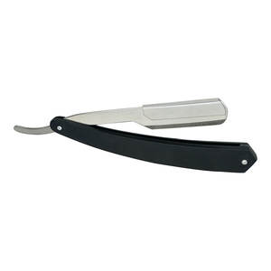 Afeitadora Manual profesional de acero inoxidable, negra y plateada, cuchilla de un solo filo para peluquería, uso de belleza, tijeras para el cabello - Product Image 1