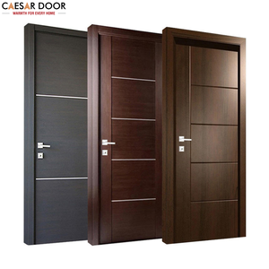 Wooden PVC Skin Film Coated MDF Wood Door for Home Interior Room MDF Panel Building Material for Office Factory Wholesale Price - Product Image 4