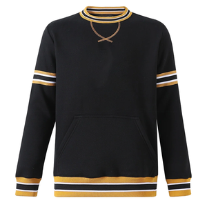 Alpha Black Crest Chenille Crewneck-Sudadera bordada de manga larga para hombres y mujeres - Product Image 1