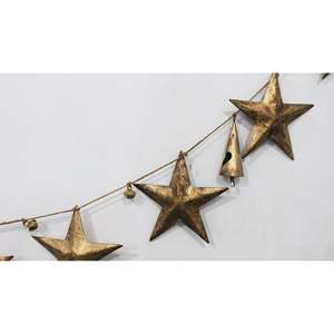 Rustic Iron Metal <b>Stars</b> Garland Bohemian Home Dcor Country Primitive Christmas Holiday Party Decoration Jute <b>Hanging</b> <b>Stars</b> - Product Image 6