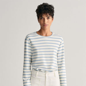 T-shirt à manches longues rayé confortable pour femmes-Durable de haute qualité et idéal pour t-shirt décontracté et à la mode - Product Image 2