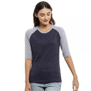 Camiseta de manga corta con estampado personalizado para mujer, camisetas de algodón hechas con cuello redondo, tela de licra, camisetas deportivas para mujer - Product Image 1