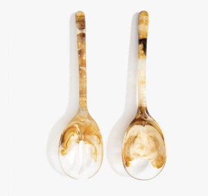 Servidor de ensalada de resina epoxi de diseño único, servidor de ensalada de resina multicolor, tenedor, cuchara para restaurante de Hotel y utensilios de cocina - Product Image 3