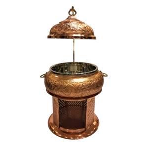 Antique Copper Hammered Round Chafing Dish With Stand Creative Steel Copper <b>Buffet</b> Food Warmer For Hotel Restaurant Events - Product Image 3