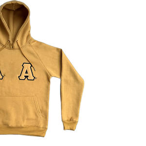 Excelente Sudadera Unisex de Invierno con Bordado de Letras Alpha Phi Alpha en Dorado Antiguo, Personalizada, de Algodón, para Hermandades y Fraternidades - Product Image 3