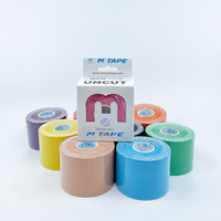 SUNSYSTEMS 20 bandes pré-coupées 5cm*5m, ruban adhésif musculaire respirant imperméable, à base de coton, respectueux de la peau, multicolores, unisexe