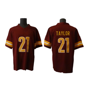 قميص كرة قدم بتصميم شبكي عتيق مطرز ثلاثي الأبعاد سريع الجفاف وقابل للتنفس، قميص بياقة على شكل V بأكمام قصيرة ومقاسات كبيرة - Product Image 2