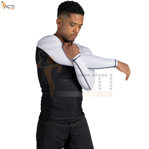 Venta de fábrica Custom OEM Design Men's Compression MMA Rash Guards Custom Sublimated Printed Rash Guard - Product Image 3