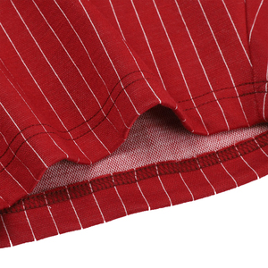 Short rouge décontracté pour hommes, rayures, cordon de serrage à la taille, course à pied, avec Service OEM, coton personnalisé, toutes tailles - Product Image 5