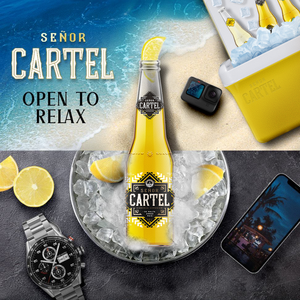 Cerveza Estilo Champán Mexicana Senor Cartel, Lager Ligera Pasteurizada, Botella de Vidrio de 0.33L, Enfriada, 4.6% ABV, Fresca y Deliciosa - Product Image 2