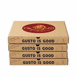 Caja de Pizza de Papel Kraft Ecológica Impresa Personalizada para Marketing de Restaurantes, Apta para Microondas, Dimensiones Personalizables - Product Image 3