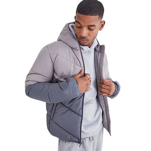 Nouvelle Veste matelassée tendance pour homme avec capuche et revêtement, design personnalisé, deux poches, coupe classique, chaude, écologique et respirante - Product Image 2