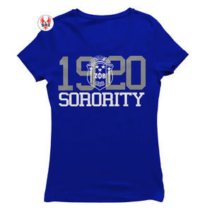 Chemises à manches courtes Zeta P Beta, t-shirts unisexes confortables et décontractés, t-shirts d'été à col ras du cou avec lettres grecques Zeta Phi Beta - Product Image 5
