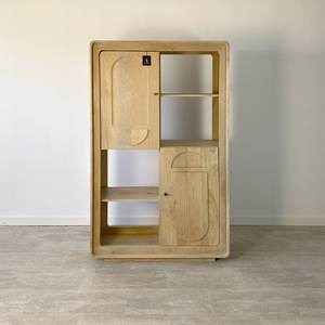 Étagère en bois de manguier Monaco Armoire de rangement artisanale en bois massif - Product Image 1