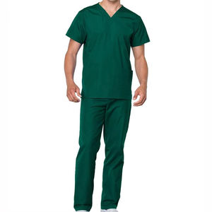Dernier modèle d'uniforme médical en toile écologique pour infirmière, col montant, manches courtes, tenue d'hôpital, prix bas HI 2026 - Product Image 2