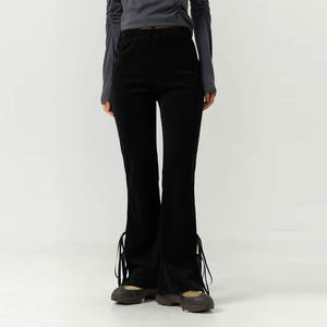 Vente chaude meilleure qualité femmes pantalons évasés à vendre taille haute lâche confortable léger femmes pantalons de survêtement - Product Image 6