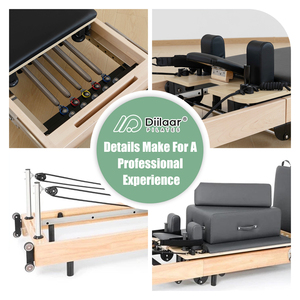 Máquina <span class=keywords><strong>de</strong></span> Pilates Reformer <span class=keywords><strong>de</strong></span> Madera <span class=keywords><strong>de</strong></span> Arce Plegable, <span class=keywords><strong>de</strong></span> Alta Precisión y Montaje Rápido en 1 Minuto, para Entrenamiento <span class=keywords><strong>de</strong></span> Core - Product Image 3