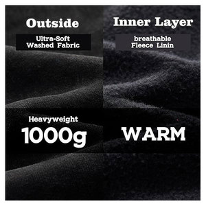 Sudaderas con Capucha para Hombre de Alta Calidad, Lavadas al Ácido, Decoloradas por el Sol, Estilo Vintage, de Algodón/Poliéster, Talla Grande, Felpa Técnica Lavada con Enzimas, para Invierno - Product Image 6