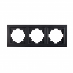 Gran oferta moderno perfecto grafito ABS plástico 16A 220V UE/Reino Unido/EE. UU. estándar interruptor de enchufe de Marco Triple para uso en el hogar y la Oficina - Product Image 1