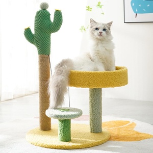 Arbre à chat en sisal, griffoir en forme de figue de Barbarie, support d'escalade multifonctionnel, matériau respirant, <span class=keywords><strong>lit</strong></span> de repos doux - Product Image 4