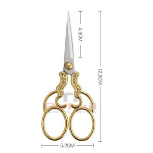 Ciseaux de couture Vintage Style européen couture broderie acier inoxydable ciseaux de tailleur artisanat approuvé ISO - Product Image 4
