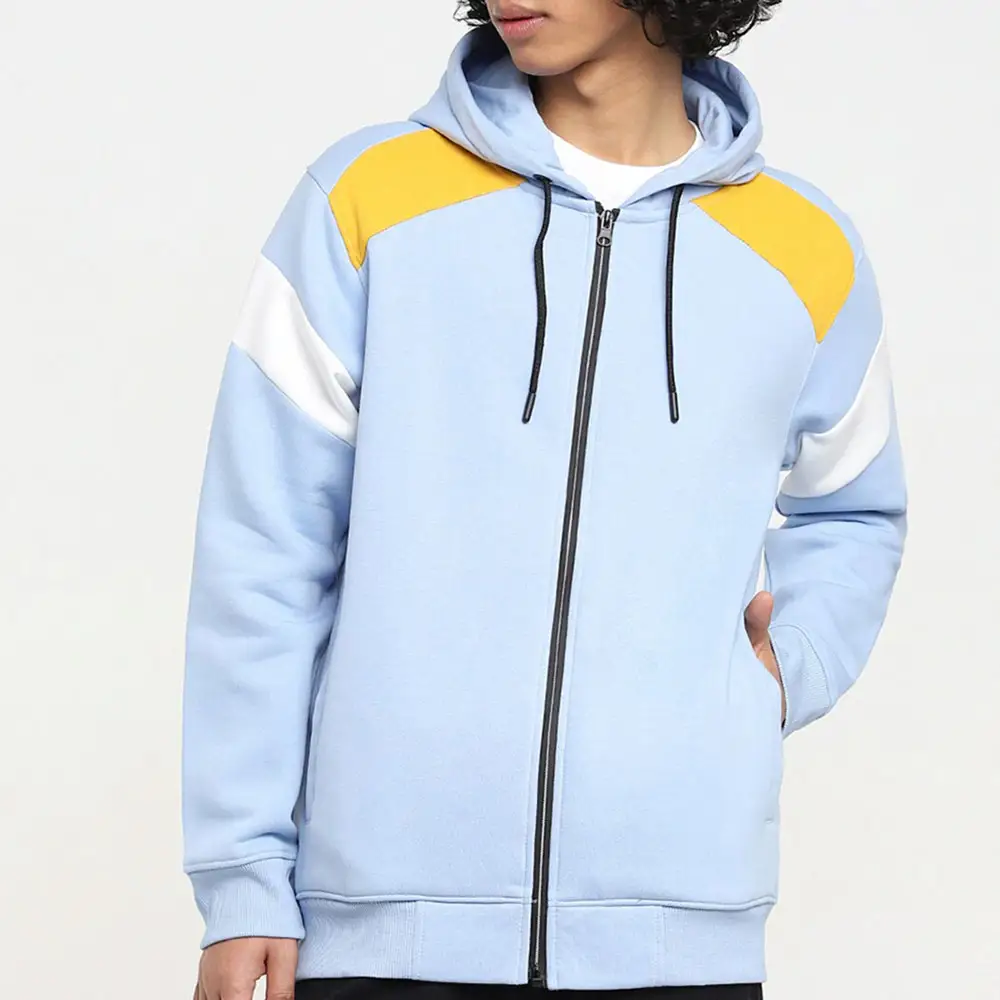 Diseño OEM personalizado de calidad superior estilo callejero de cara completa con cremallera sudaderas con capucha con cremallera de cara completa lavada con ácido