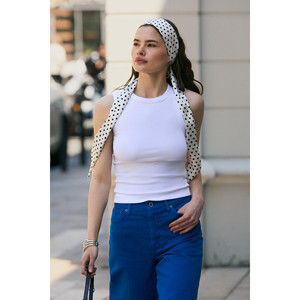 ETHIQUET PETALY เสื้อกล้ามคอกลมผ้าฝ้ายออร์แกนิกเนื้อนุ่มและยืดหยุ่นสำหรับผู้หญิง - Product Image 2