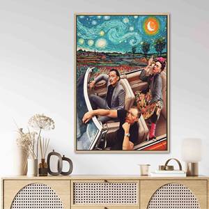 Toile imprimée Nuit étoilée |   Impression d'oeuvre d'art célèbre de Van Gogh, encadrée en or - Product Image 1
